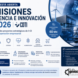 Convocatoria Misiones Ciencia e Innovación 2026 CDTI para proyectos estratégicos de I+D empresarial